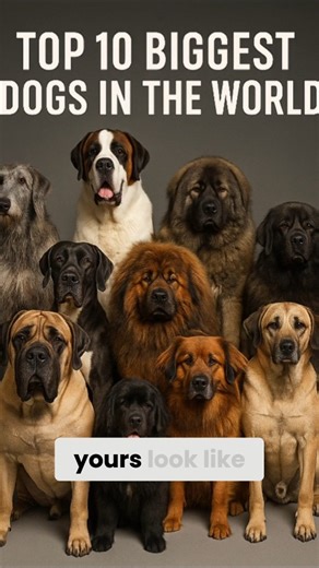 Top 10 Biggest Dogs That Will Make Your Dog Look TINY! #DogsOfInstagram #DogLovers #InstaDog #DogReels #PuppyLove #DogLife #DogBreed #BigDogs #XLdogs #GiantDogs #WorkingDogs #GuardianDogs #DogVideo #PetReels #ViralDogs #DogContent #DogDaily #Dogsofinsta #FluffyDogs #Mastiff | Volodymyr Pylypyak
