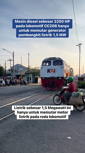 Cara kerja lokomotif diesel elektrik. #keretaapiindonesia #indonesianrailways | Tofik Fernando