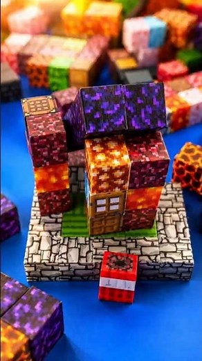 Rumah Minecraft Mini dari Kertas 🧱✨ #minecraft #papercraft #art