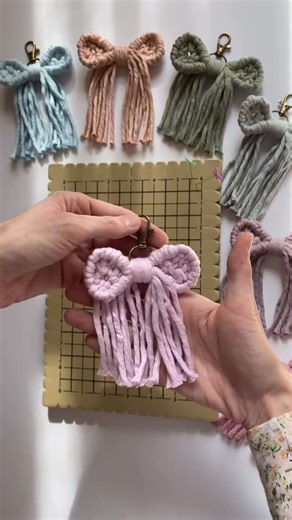 Megan | Macrame Gifts & Tutorials | Macrame Bow 🎀✨ #handmademarket #behindthescenes #howto #macrame #megsmodernmacrame #shopmegsmodernmacrame #macrameshop #handmadecommunity... | Instagram