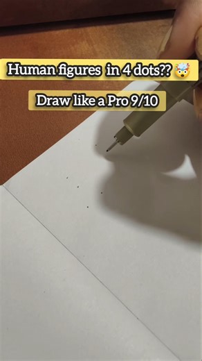 Super Easy Human Sketch with 4 dots🤯#shorts #trendingshorts #art #beginnerarttips #painting #art