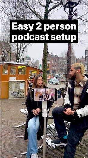 Easy 2 person podcast setup using just your phone