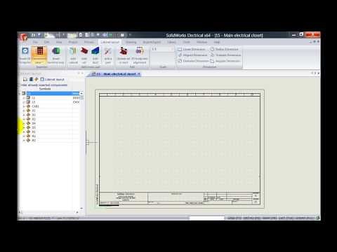 43. SolidWorks Electrical - How to Create a 2D Electrical Drawing with Cabinet and Back Plate