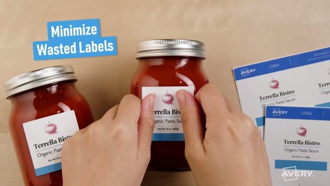 Avery Matte White Rectangle Labels, Sure Feed Technology, 2" x 5", 100 Matte White Printable Labels