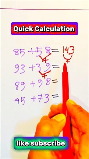 Quick Calculation Skills || 🍎🍎🍎 #foryou #shorts #maths #mathstricks