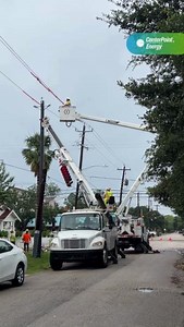 501K views · 17K reactions | Replacing an electric pole is no easy task. Our crews are out replacing damaged poles all across our service area. We continue working to turn the power on for our affected customers and appreciate your patience. | CenterPoint Energy | Facebook