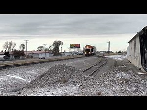 Eastern Idaho Railroad train rolling through Rigby with 4040 and a Canadian Pacific hopper