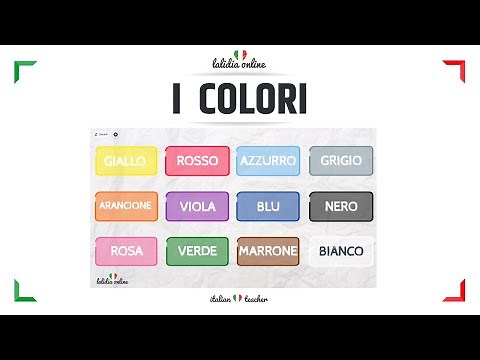 I COLORI - VOCABULARY - Italian for Beginners