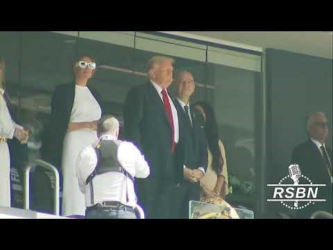 WATCH: President Trump arrives at Met Life Stadium for the FIFA Club World Cup. - 7/13/25. - 7/13/25