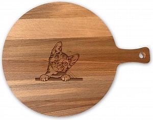Serveerplank Rond Katten Bengaal - Alle katten - Hapjesplank - Borrelplank hout -... | bol