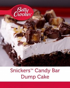 38K views · 913 reactions | Satisfy your sweet tooth with this indulgent, ultra-easy cake that calls for just seven ingredients but is loaded with everything you love about Snickers™ candy. Get the recipe:https://www.bettycrocker.com/recipes/snickers-candy-bar-dump-cake/5fc4e295-1a2c-46e6-a22c-373334a414ef?utm_source=facebook&utm_medium=social_organic&utm_campaign=MSP_XX?&mktgimp=bccakemx | Betty Crocker | Facebook