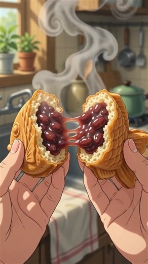 Taiyaki snack time 🐟 cozy cooking ASMR | たい焼き