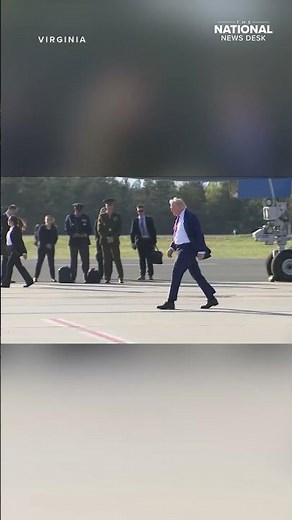 Trump waves as he arrives in Virginia for MAGA fundraising event
