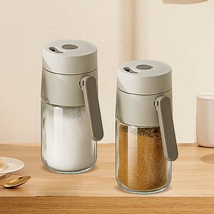 Salt and Pepper Shaker Set, 6 oz Glass Salt Shaker,with Adjustable Pour Holes,2 Pack, Multifunctional Quantitative Salt Control,Perfect for Pink Himalayan, Table Salt, Black and White Pepper - Walmart.com