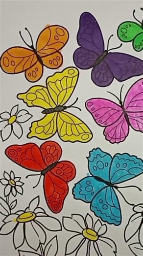 Butterfly Coloring #drawing #art #painting