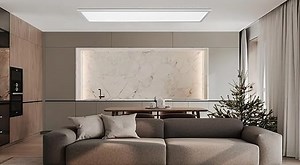 Dimmbar LED Deckenleuchte Panel 120x30 cm mit Fernbedienung, 40W Super Deckenpanel Lampe mit Starker Leuchtkraft Licht, 2700K - 6500K Warmweiß Naturweiß Kaltweiß Lampe für Büro Werkstatt Wohnzimmer