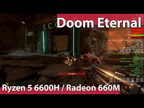 AMD Ryzen 5 6600H with Radeon 660M Test - Doom Eternal