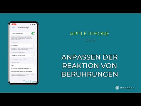 Touchscreen-Einstellungen anpassen - Apple iPhone [iOS 15]