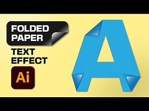 How to Create Folded Paper Text Effect - Adobe Illustrator Tutorial