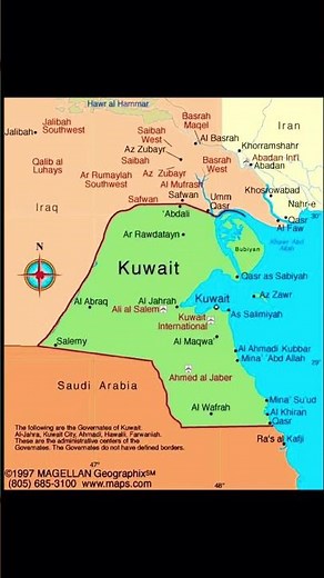 Political Map of Kuwait #kuwait #map #gulfcountries #persia #iran #geography