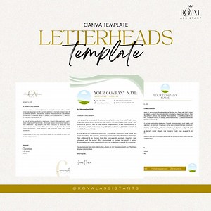 Company Letterhead Template, Customizable Business Letter Template, Professional Letterhead Canva Template - Etsy Australia