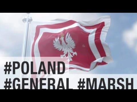 Polish General's March with of the Polish General Staff flags