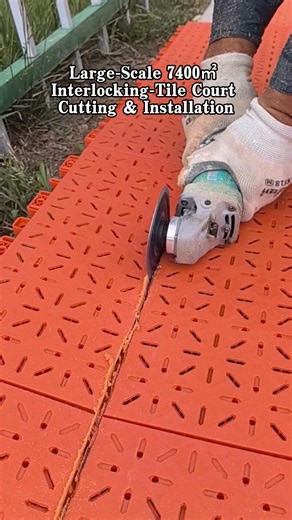 Backyard Court Installation with Interlocking Floor Tiles #sportsflooring #qualityflooring