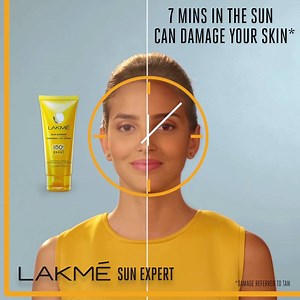 1.8K reactions · 19 shares | 7 minutes under the sun is all it takes to damage your skin. Lakmé Sun Expert blocks up to 97% of the harmful sun rays to give you a tan free skin | I Love Lakme | Facebook