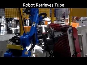 Motoman robot tending a CNC tube bender