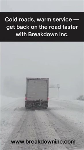 Snowy roads can turn a small issue into a major breakdown. #shorts #trending #youtubeshorts #usa