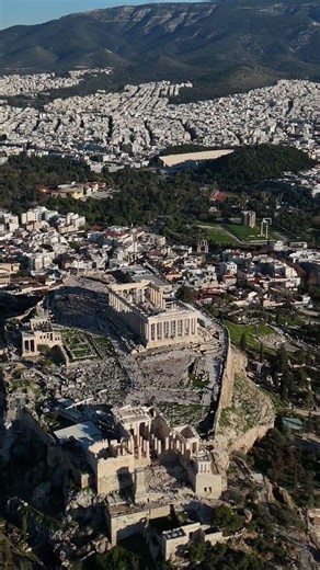 Athens seen from above — a city where layers of history coexist with modern life.