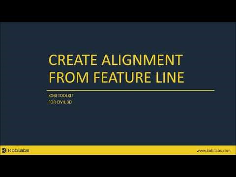Civil 3D Create Alignment from Feature Line - Kobi Toolkit