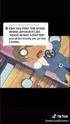 Arthur Scene Where He Is Called A Knitter #meme #funny #comedy #goofy #cringe #lol #arthur #knitter
