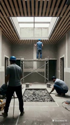 Zen Courtyard Transformation | Luxury Indoor Stone Garden Renovation