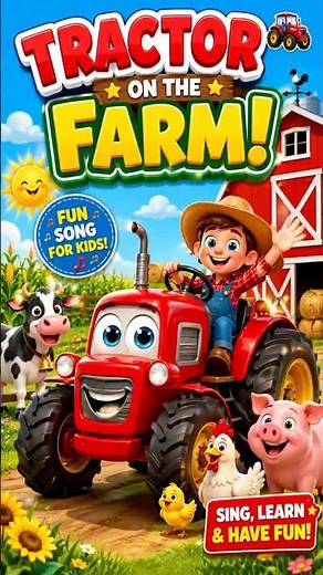 🚜Tractor on the Farm Song 🚜 | Fun Farm Animals Nursery Rhyme for Kids & Toddlers