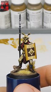 Easterling Warrior painted with a brush and acrylic paints. I updated the list of tutorials on my patreon and now you can also see lotr miniatures in there. It's in the section "About me" :) | Flameon Miniatures