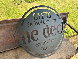 Personalized Deck Sign, Custom Metal Sign, Patio Sign, Custom Porch Sign, Deck Metal Sign, Family Name Sign, Gift Metal Signs for Outdoors - Etsy