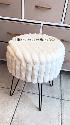 Stylish Stool with Hidden Storage Compartment