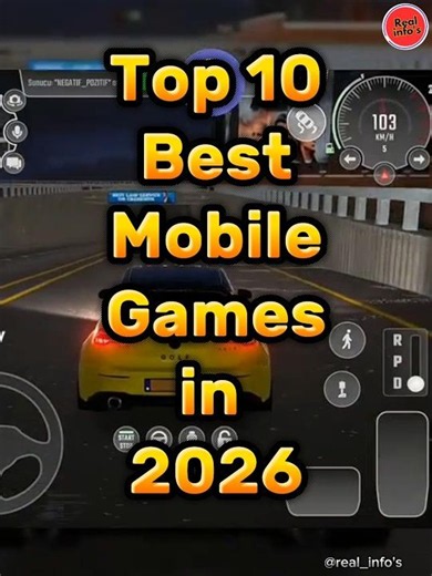 Top 10 Best Mobile Games in 2026. #top10list #viralshort #mobilegames #top
