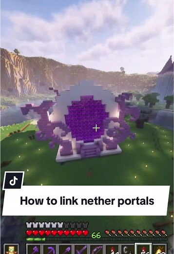 How to link nether portals for fast travel #netherportal #minecraft #karichuh