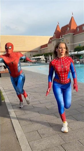 Spider-Man and Spider-Girl are rushing to the rescue😳 #spiderman