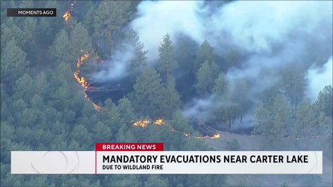 Mandatory evacuations ordered in Colorado for fire burning near Carter Lake in Larimer County