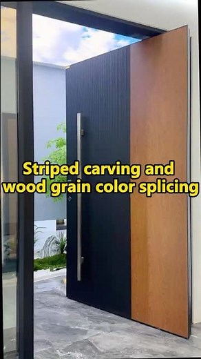 Dual-Color Aluminum Pivot Door | Smart Multi-Point Lock System