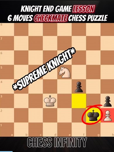 Superior Knight End Game Lesson That Will Save You Someday: 4 Minutes Of Acquiring Knight Supremacy. Elevate your endgame strategy with a concise 4-minute lesson on attaining knight supremacy – a crucial skill that can save you in critical situations. #ChessInfinity #Chess | Chess Infinity