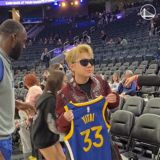 Draymond Green 🤝 Yitai Wang | Golden State Warriors