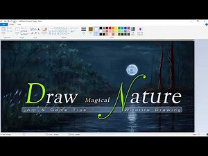 MS Paint Tutorial | Easy Night Scenery | Stunning Moonlight Art