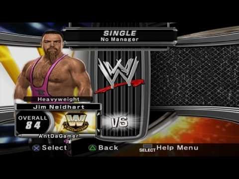 WWE Smackdown vs Raw 2007 (PS2) Hidden Wrestlers (6/15): Jim the Anvil Neidhart gameplay