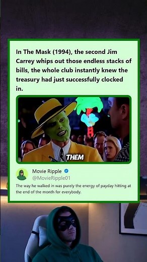 The Mask 1994 Jim Carrey Whips Out Endless Stacks of Bills at the Club