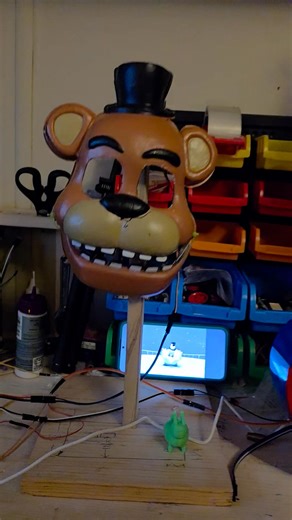 Thought you guys might appreciate this project my son is working on. He is teaching himself how to build and program animatronics. | Ricky Idlett