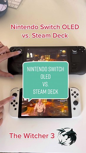Nintendo Switch OLED vs Steam Deck: Witcher 3 Gaming Comparison